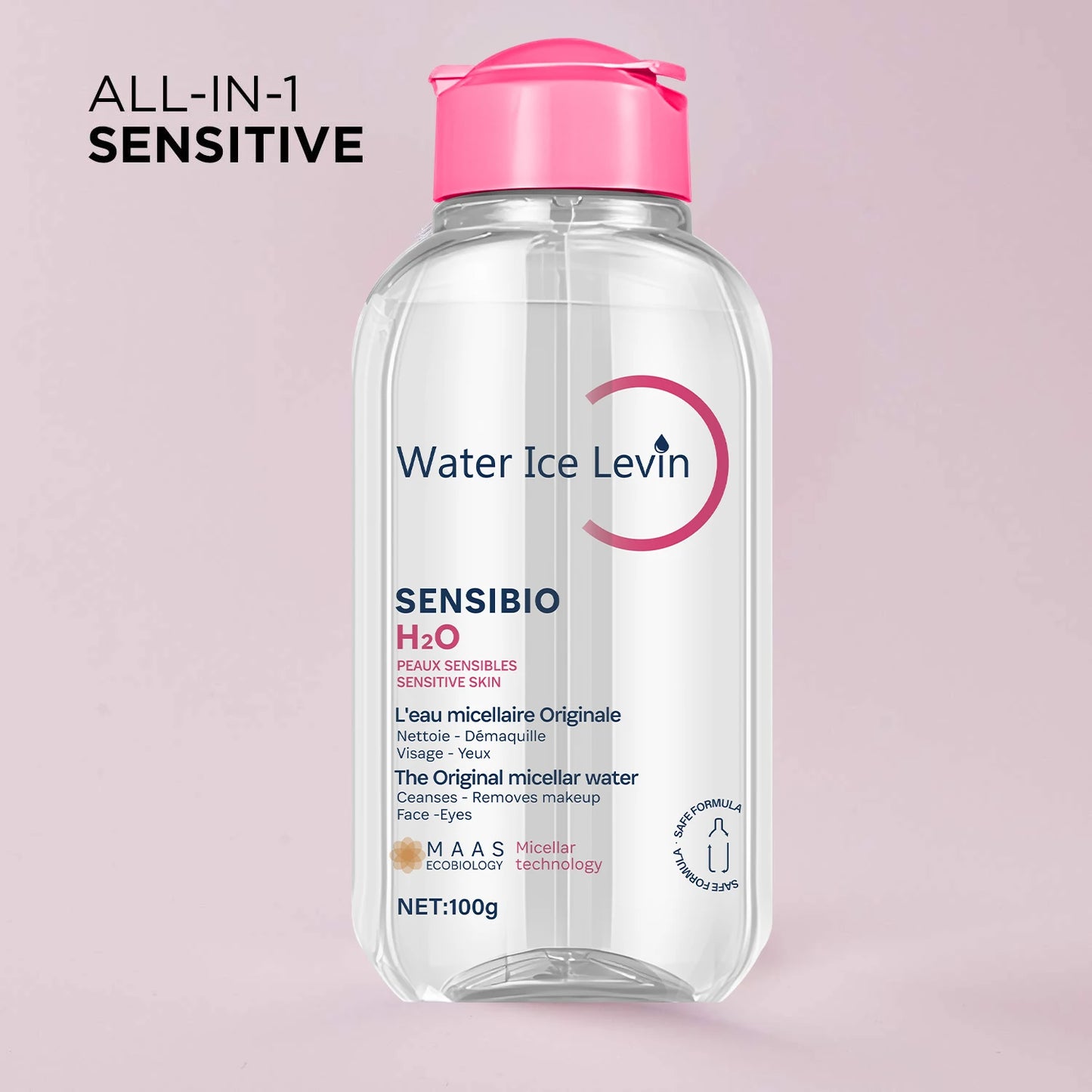 Micellar Water Sensitive Skin – Lactic Acid & Collagen Cleanser Micellar Facial Cleanser Peaceful Pleasures Health and Wellness