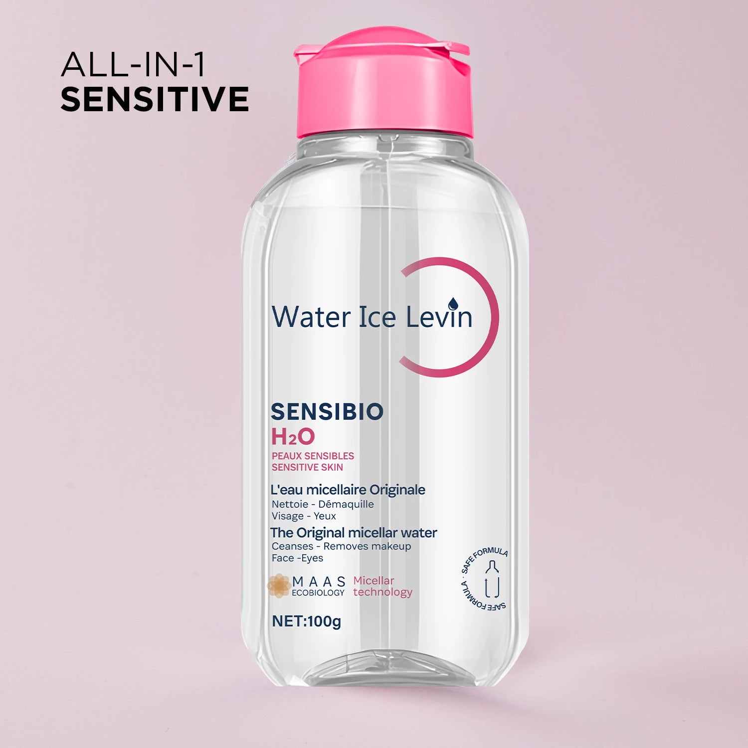 Micellar Water Sensitive Skin – Lactic Acid & Collagen Cleanser Micellar Facial Cleanser Peaceful Pleasures Health and Wellness