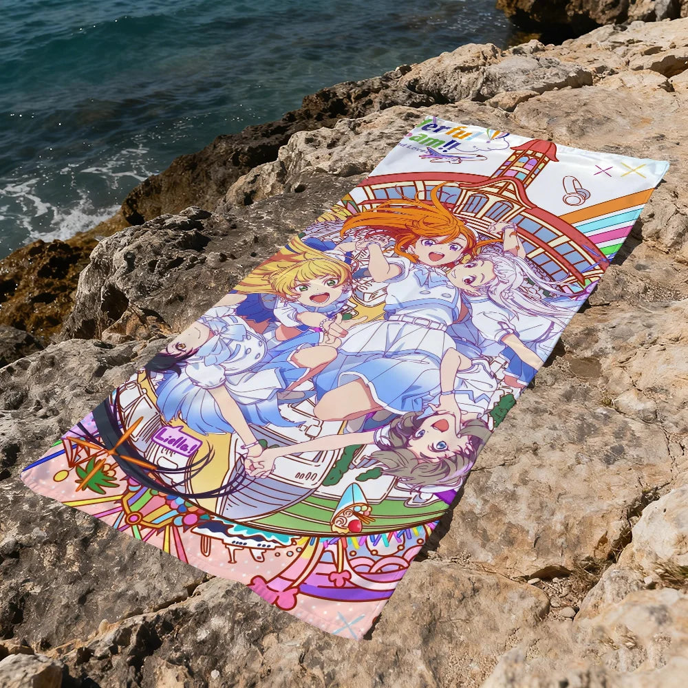 Anime Quick-Dry Beach Towel | Soft Microfiber Pool & Travel Quick-Dry Beach Towel Peaceful Pleasures Health and Wellness