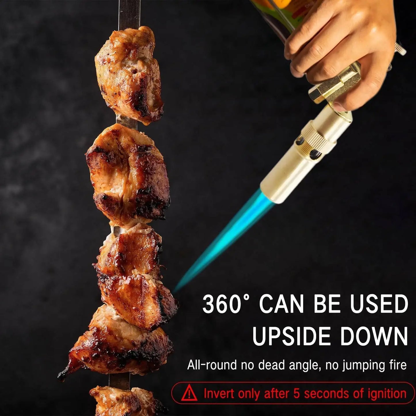 Copper Alloy Butane Torch Head – Adjustable Flame for Kitchen & BBQ
