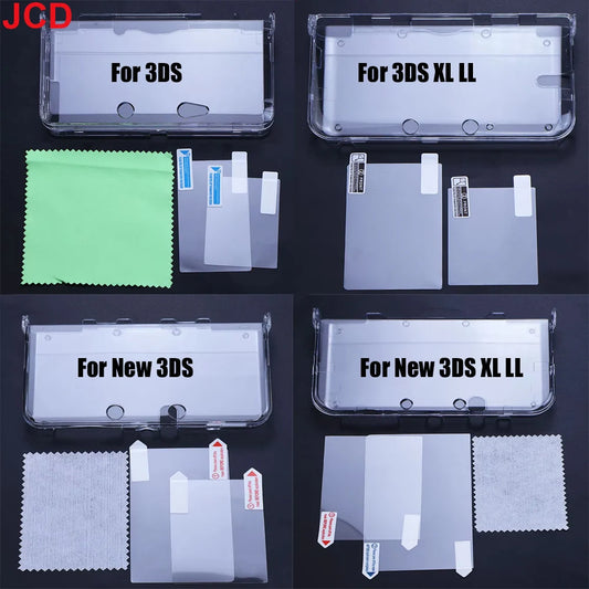 JCD Clear Crystal Case for Nintendo 3DS & New 3DS XL + Screen Film Console Protective Case Peaceful Pleasures Health and Wellness