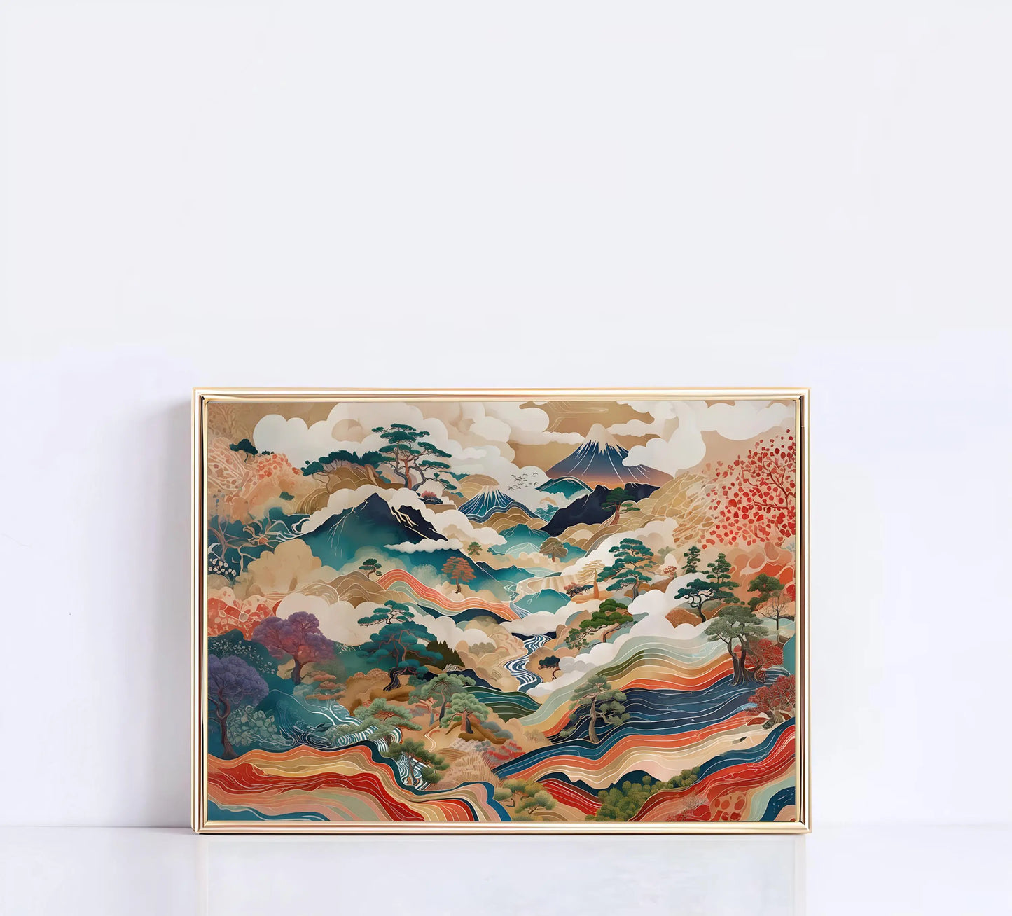 Yayoi Kusama Abstract Nature Canvas Wall Art | Colorful Poster