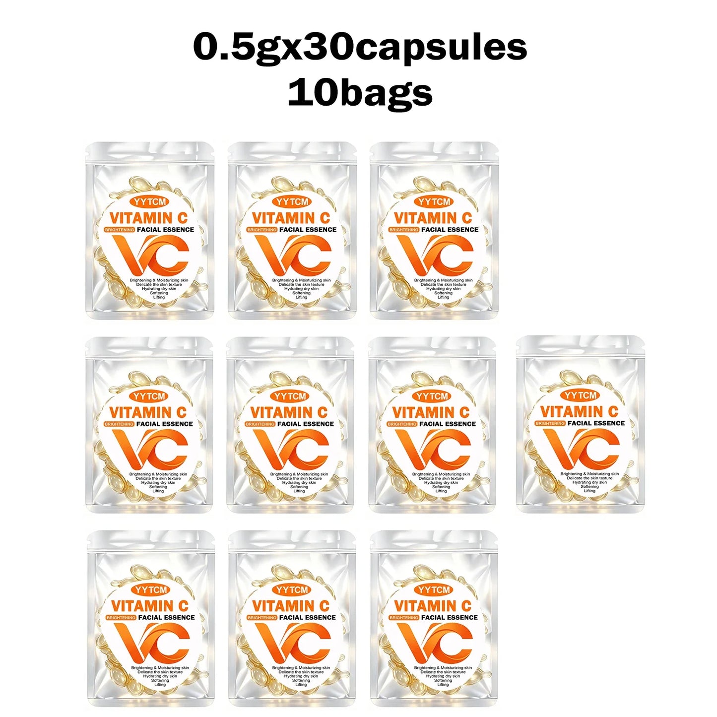 Vitamin C Face Serum Capsules – Brightening, Firming & Hydrating