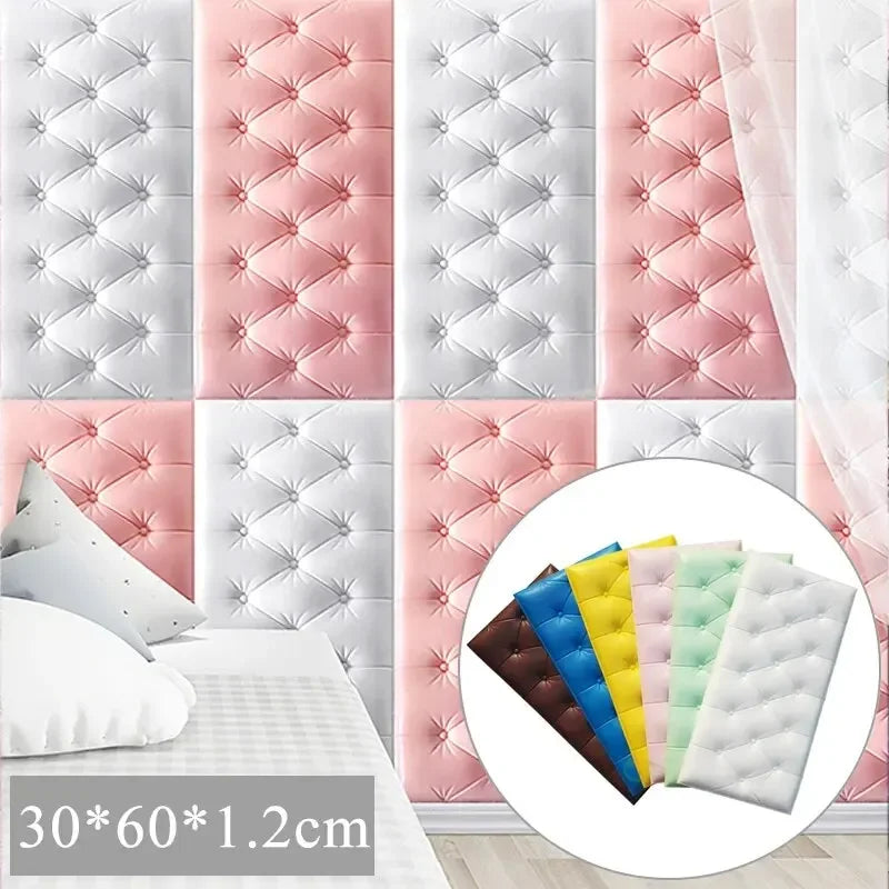 Thickened self-adhesive 3D wall sticker wallpaper tatami anti-collision wall pad children's bedroom living room soft foam pad Peaceful Pleasures Health and Wellness