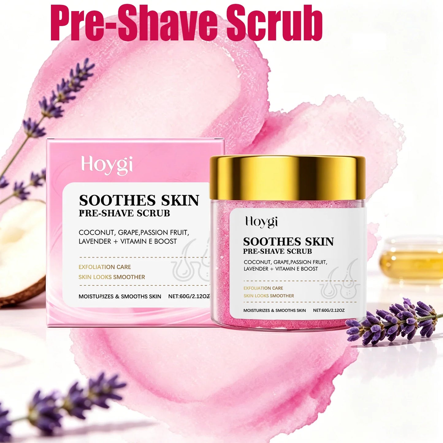 Pre-Shave Exfoliating Scrub – Smooth Skin Face & Body