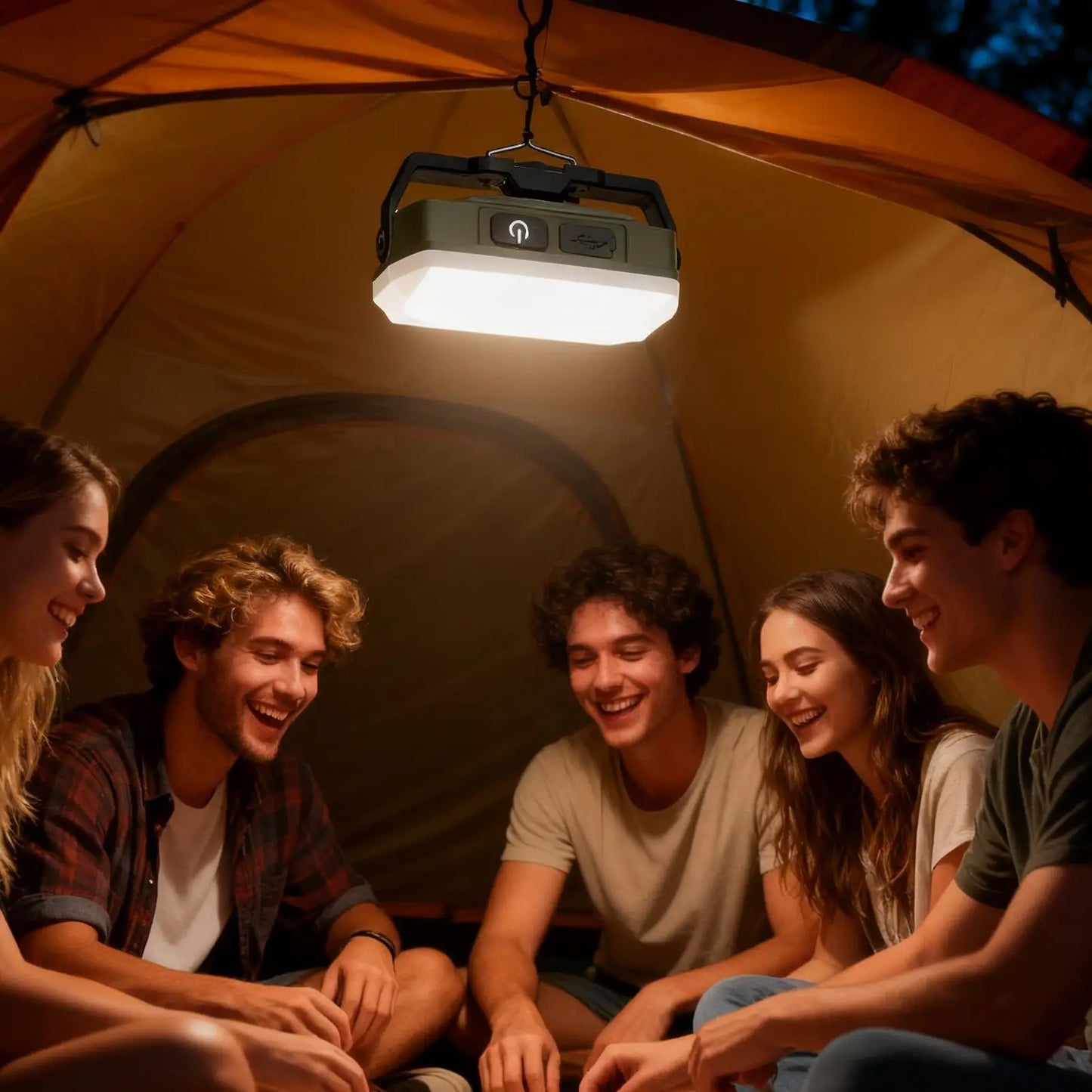 Camping Lantern LED Magnetic Spotlight Waterproof Stepless Dimming Work Camping Lights For Hiking Fishing Tent Outdoor Power Peaceful Pleasures Health and Wellness