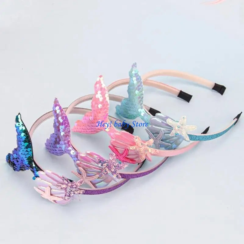 Girls Mermaid Seashell Headband | Birthday Party Hair Accessory