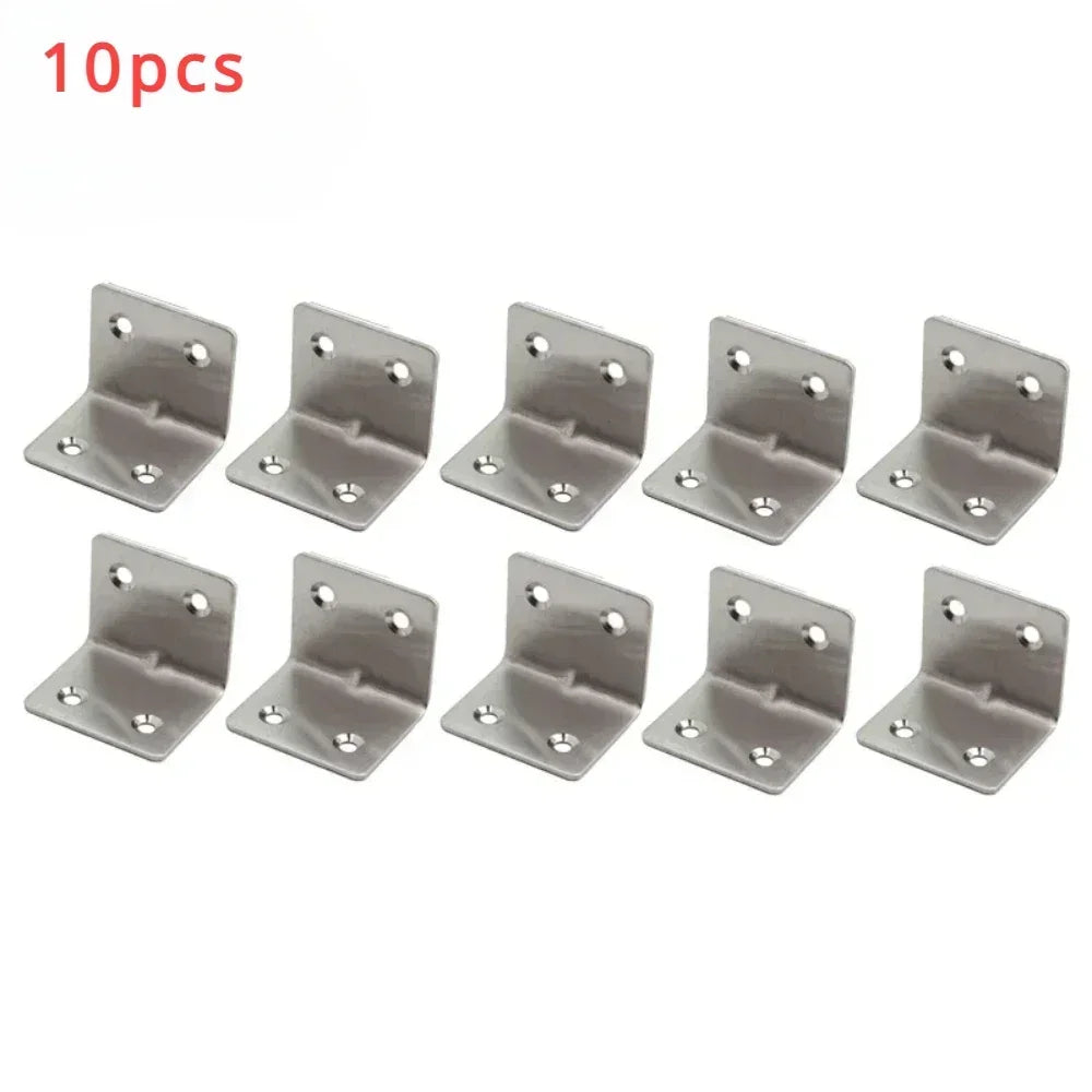 Iron Corner Brackets for Shelves & Furniture – 10/20 Pack