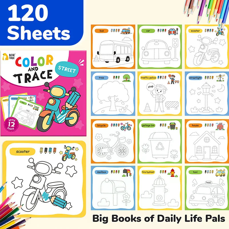 10-Book Kids' Coloring Set – 10 Cartoon Themes, Ages 3–6