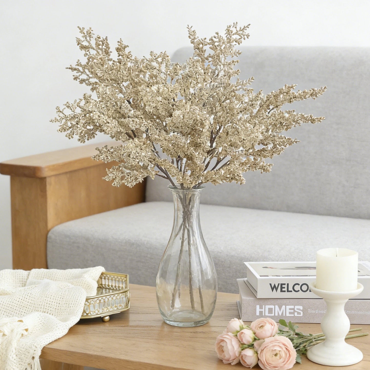 Artificial Silk Plant Grass Stems – Wedding & Home Vase Decor