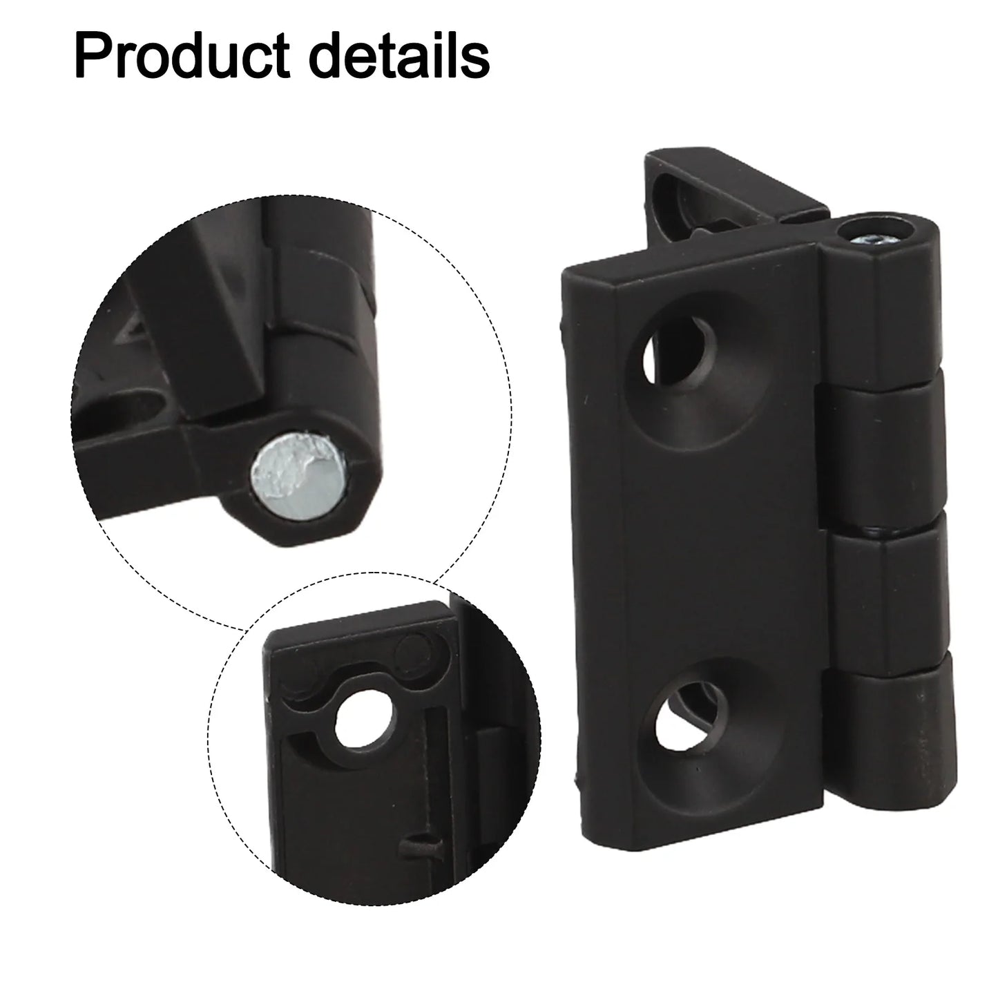 1 Butt Hinge Door Metal Black Cabinet Hardware Aluminium Box Backflap