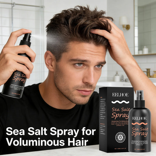 EELHOE Sea Salt Spray Nourish Hair Form Textured Hair Refreshing Control Oil Non-sticky Lazy Person Wash Free Styling Hair Spray Peaceful Pleasures Health and Wellness 100ml Boxed