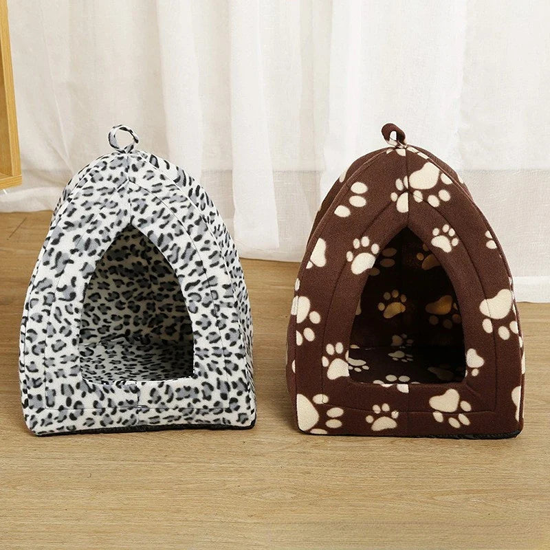 Foldable Washable Cat Cave House – All-Season Pet Bed