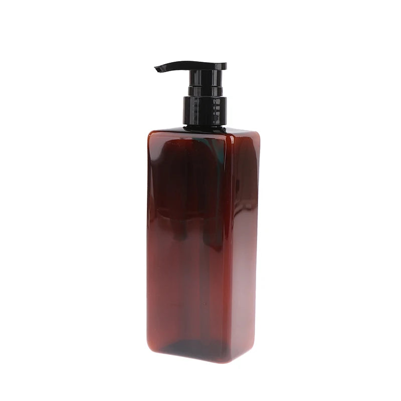 500ml Square Pump Dispenser Bottle – Refillable PET Plastic