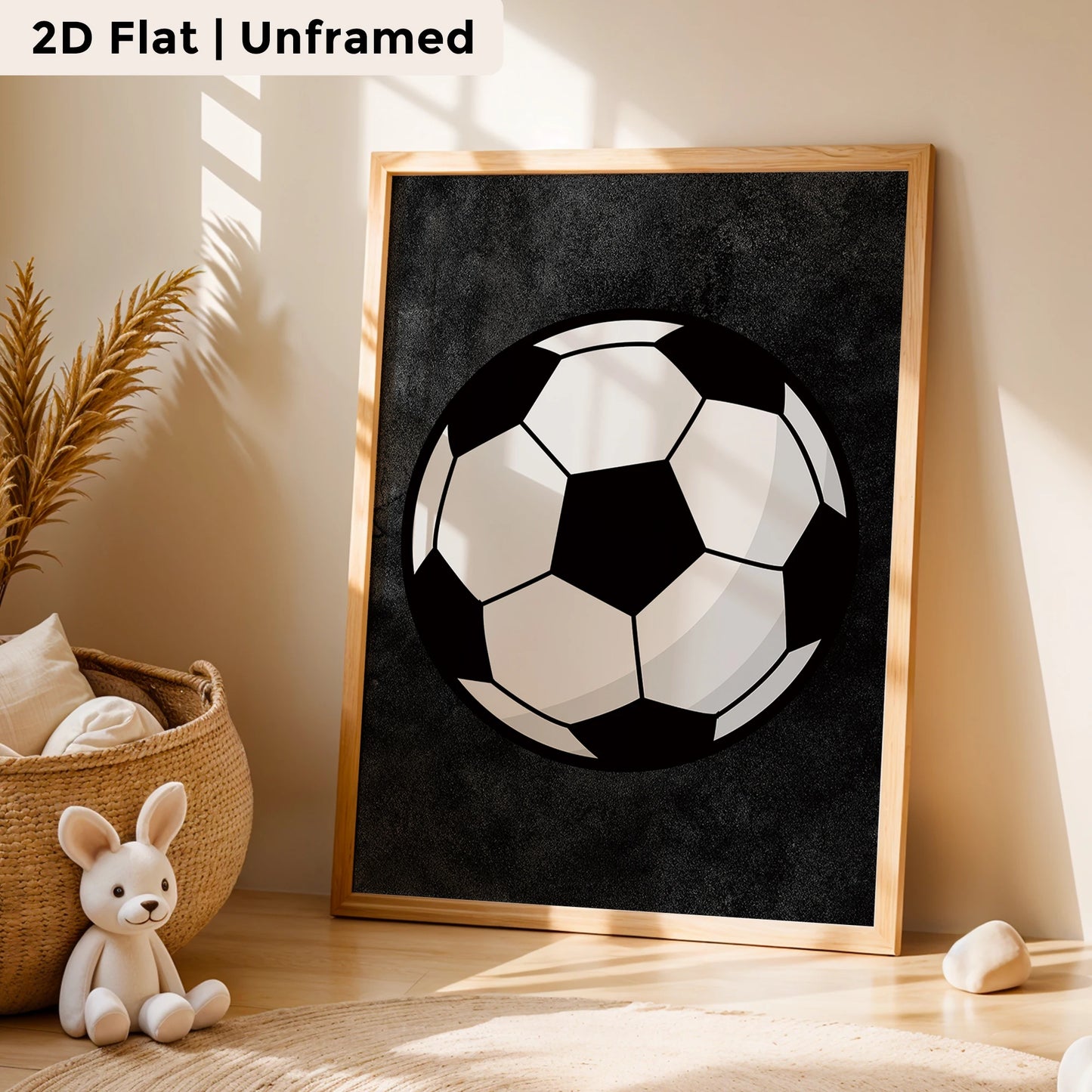 3-Piece Soccer Ball Canvas Wall Art | Kids Room Decor Print