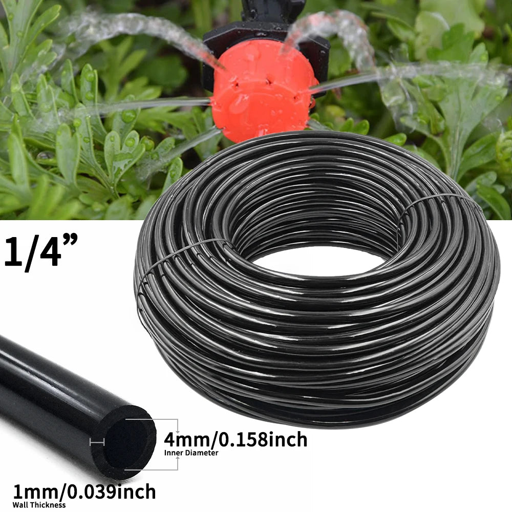 15M-25M Micro Drip Watering Kit Garden DIY Automatic Irrigation System & Adjustable Dripper 4/7'' Hose for Greenhouse Peaceful Pleasures Health and Wellness