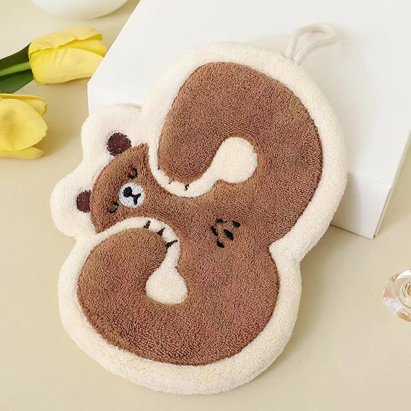 Kids Cartoon Coral Velvet Hand Towels – Soft & Absorbent