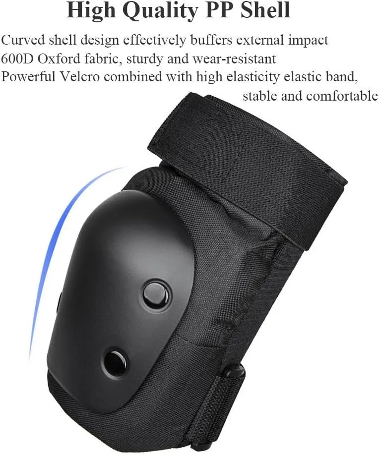 Knee Pads Elbow Pads Wrist Guards for Adult Youth 6 in 1 Protective Gear Set for Skateboarding Biking Roller Skating Cycling Out Peaceful Pleasures Health and Wellness