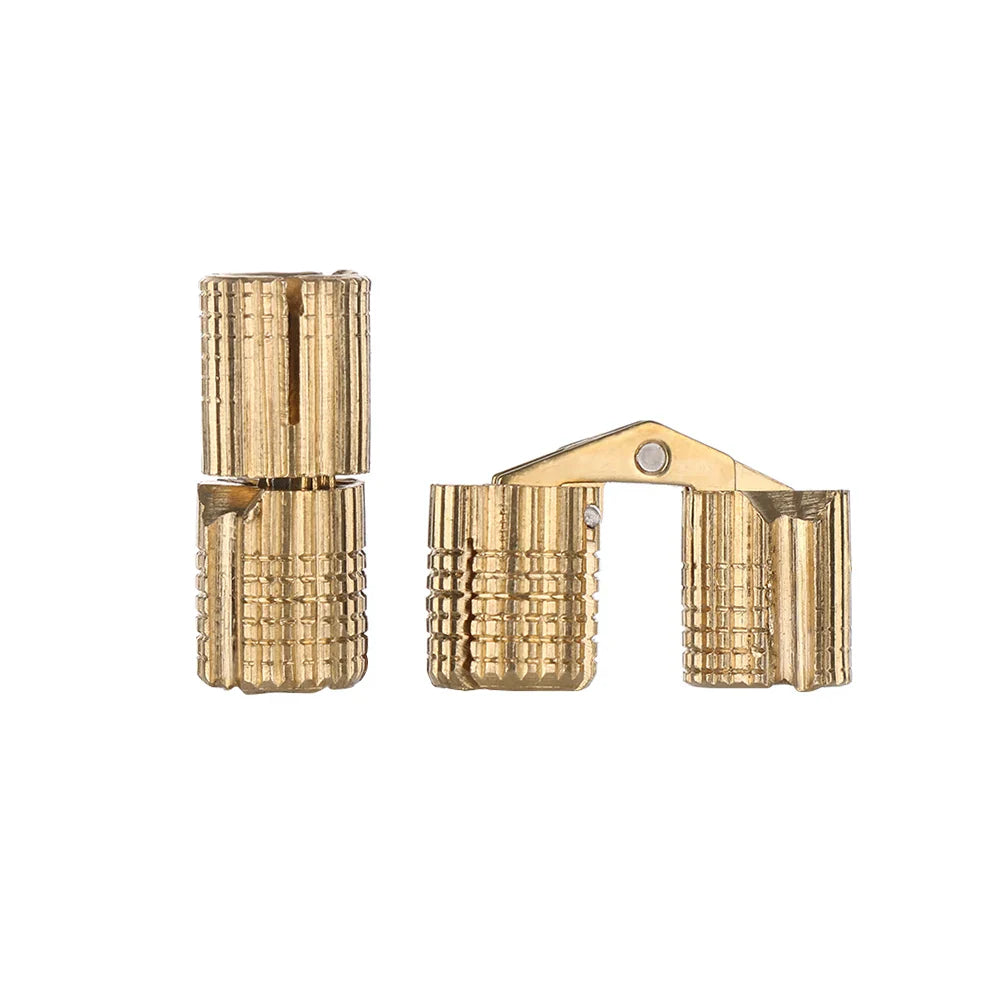 Invisible Cylindrical Brass Hinge | Concealed Cabinet Door Hinge