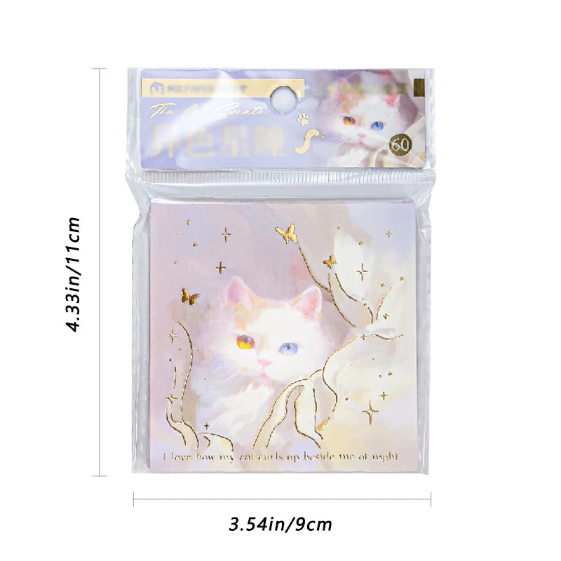 60 Sheet 3 15-inch Korean Cat Themed Student Memo Pad