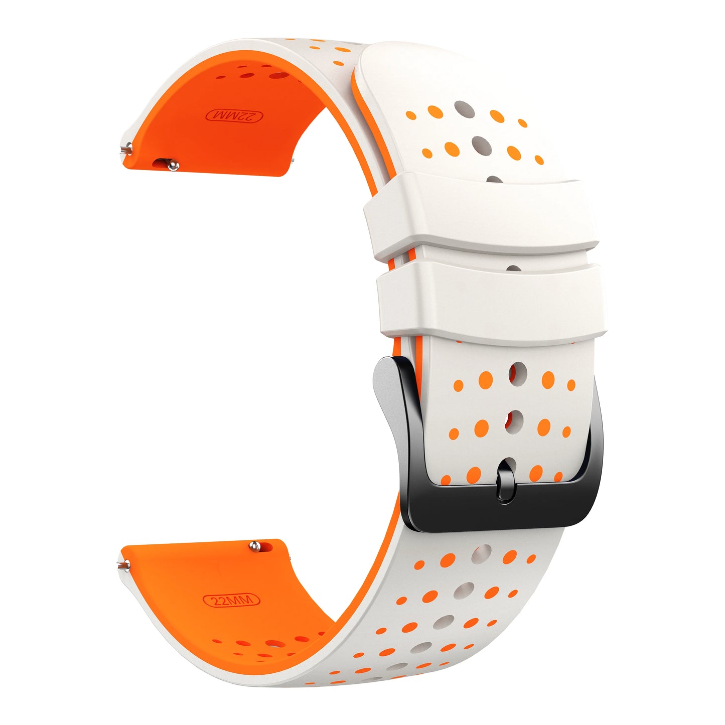 22mm Starry Sky Silicone Watch Strap for Suunto & Xiaomi Peaceful Pleasures Health and Wellness ivory Orange 22mm