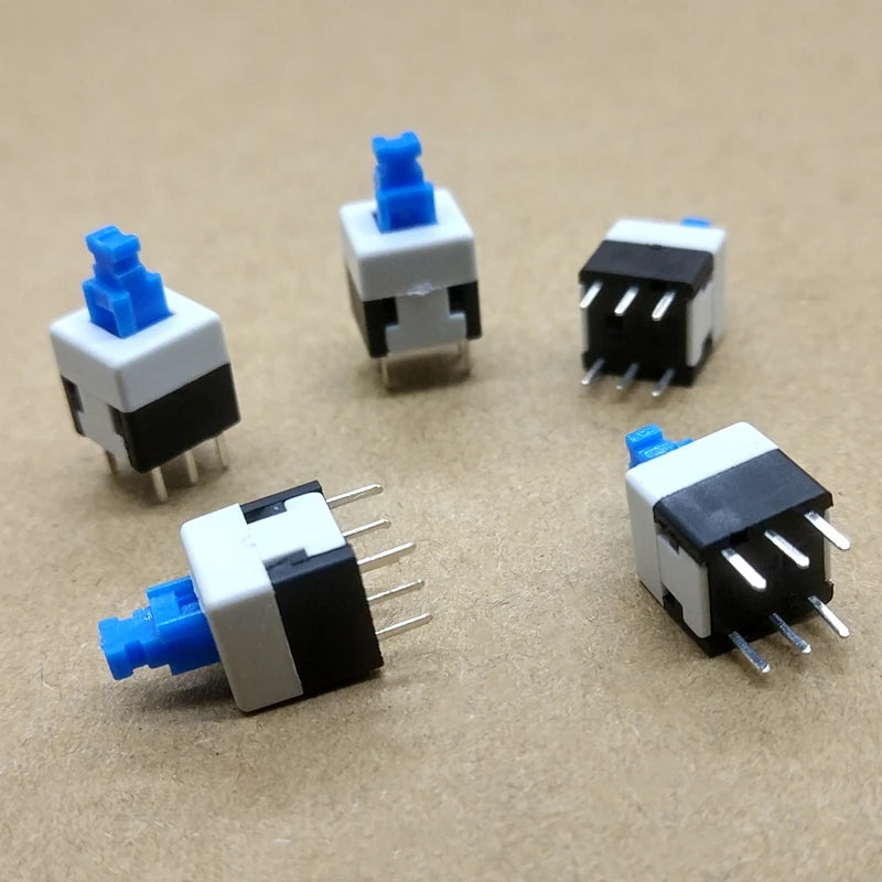 40PCS 5.8*5.8 7*7 8*8 8.5*8.5mm Self Locking & Non Locking Push Tactile Power Micro Switch Kit 6 Pin Button Switches Each 5pcs Peaceful Pleasures Health and Wellness