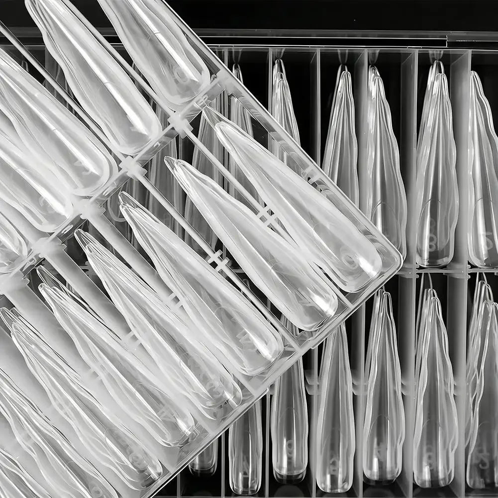 Extra Long Butterfly Nail Dual Forms 150pcs Extended Length Reusable Gel Extension Molds Guildelines Polygel Tips For Nail Art Peaceful Pleasures Health and Wellness