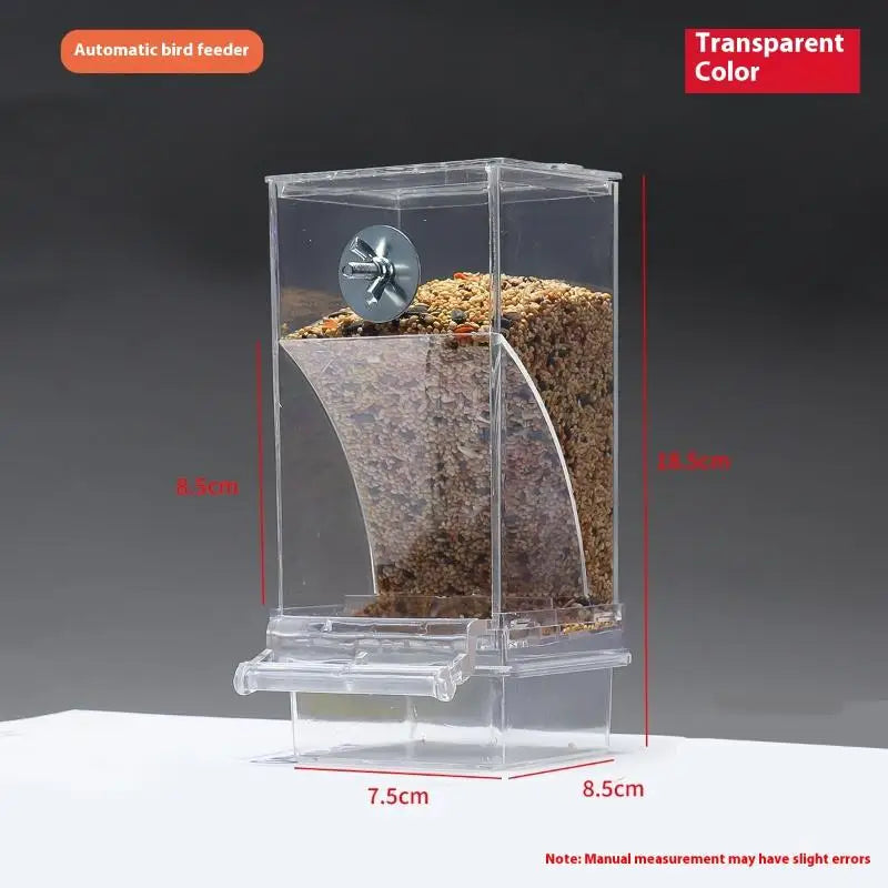 Large Anti-Splash Bird Feeder Box for Parrots & Small Birds