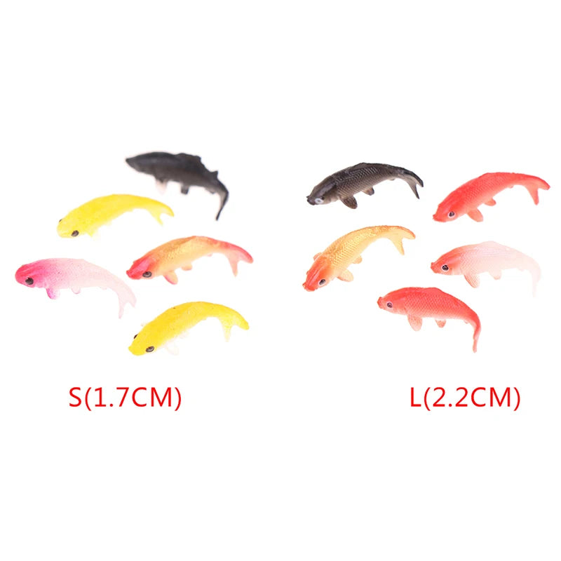 5pcs Dollhouse Miniature Model Fish Carp Simulation Animals For Kids Toys DIY Decorative Goldfish Figurines Home Decor Ornament Peaceful Pleasures Health and Wellness