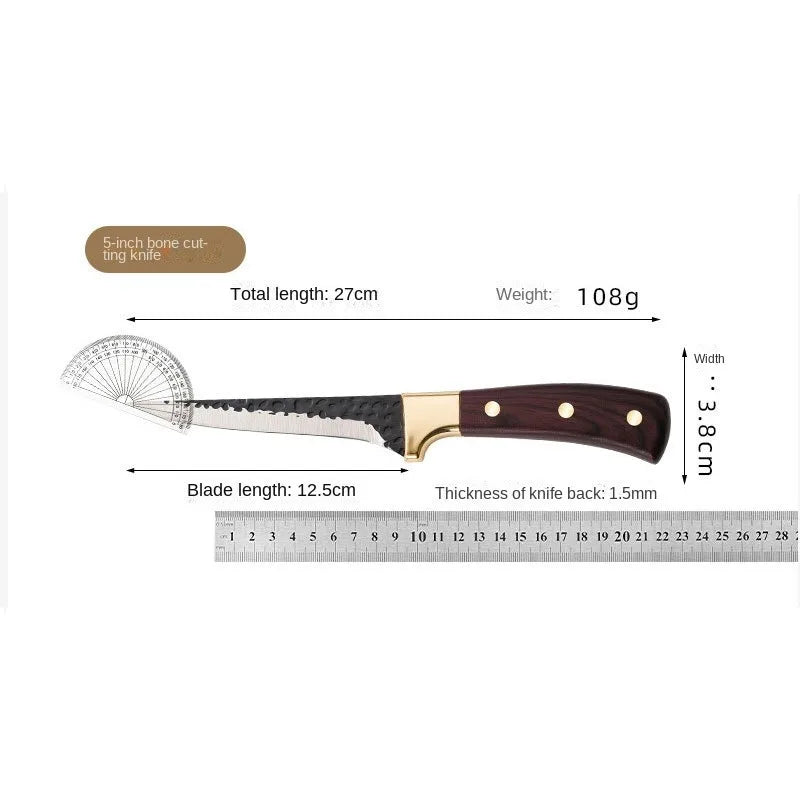 Hand-Forged Stainless Steel Butcher Bone Removal Knife