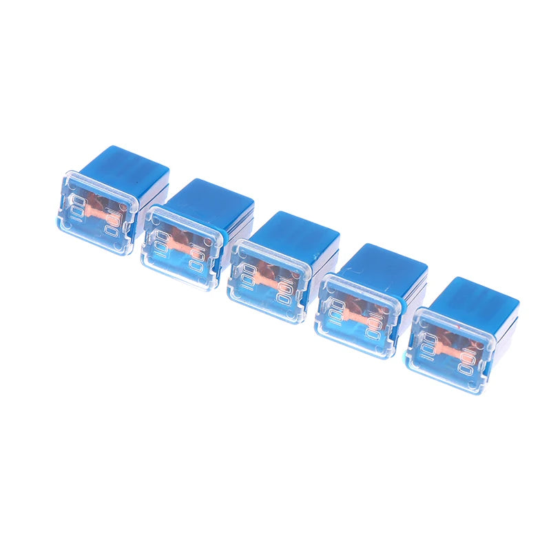 5pcs Mini Square Fuse Set 20A 30A 40A 50A 60A 70A 80A 90A Set Automotive Car Fuse With Plastic Box Assortment Auto Fuse Peaceful Pleasures Health and Wellness 100A