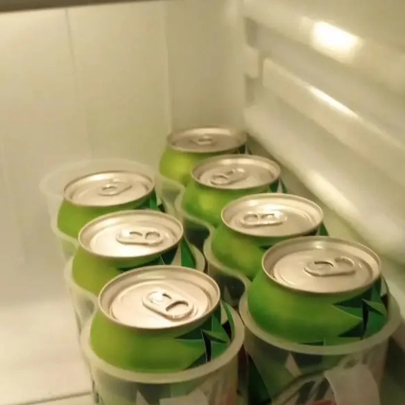 Fridge Can Organizer – Sliding Soda & Beer Rack, Transparent