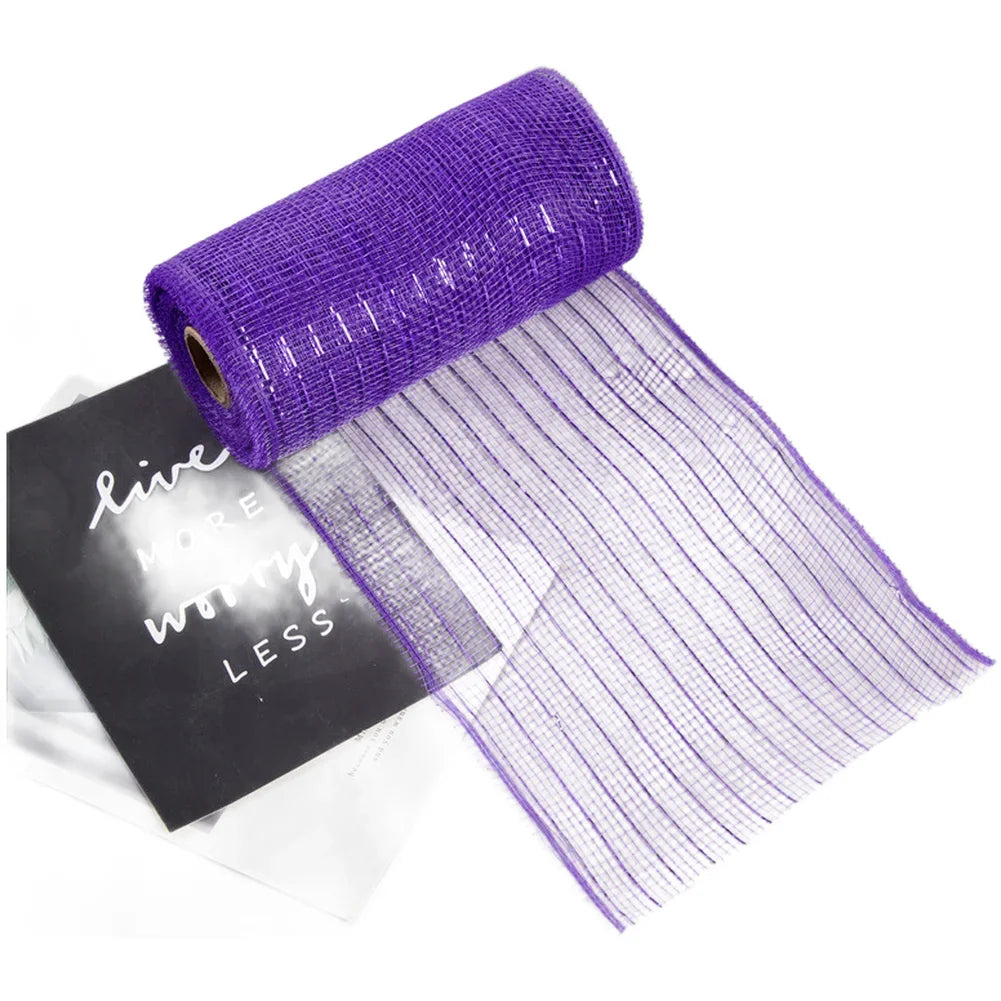 10 Yard PP Mesh Ribbon Roll Christmas Garland Material Holiday