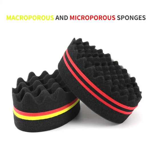 Oval Double Sides Magic Twist Hair Brush Sponge Brush For Natural Afro Coil Wave Dread Sponge Brushes Hair Braids Braiding Hair Peaceful Pleasures Health and Wellness