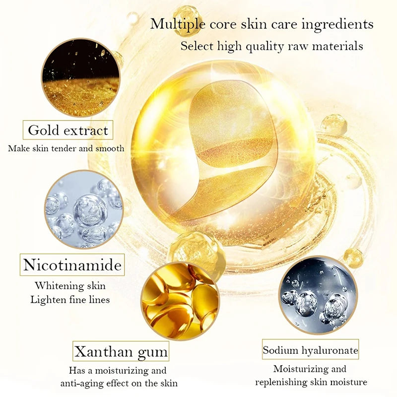 BIOAOUA Gold Collagen Eye Patches – Dark Circles & Puffiness
