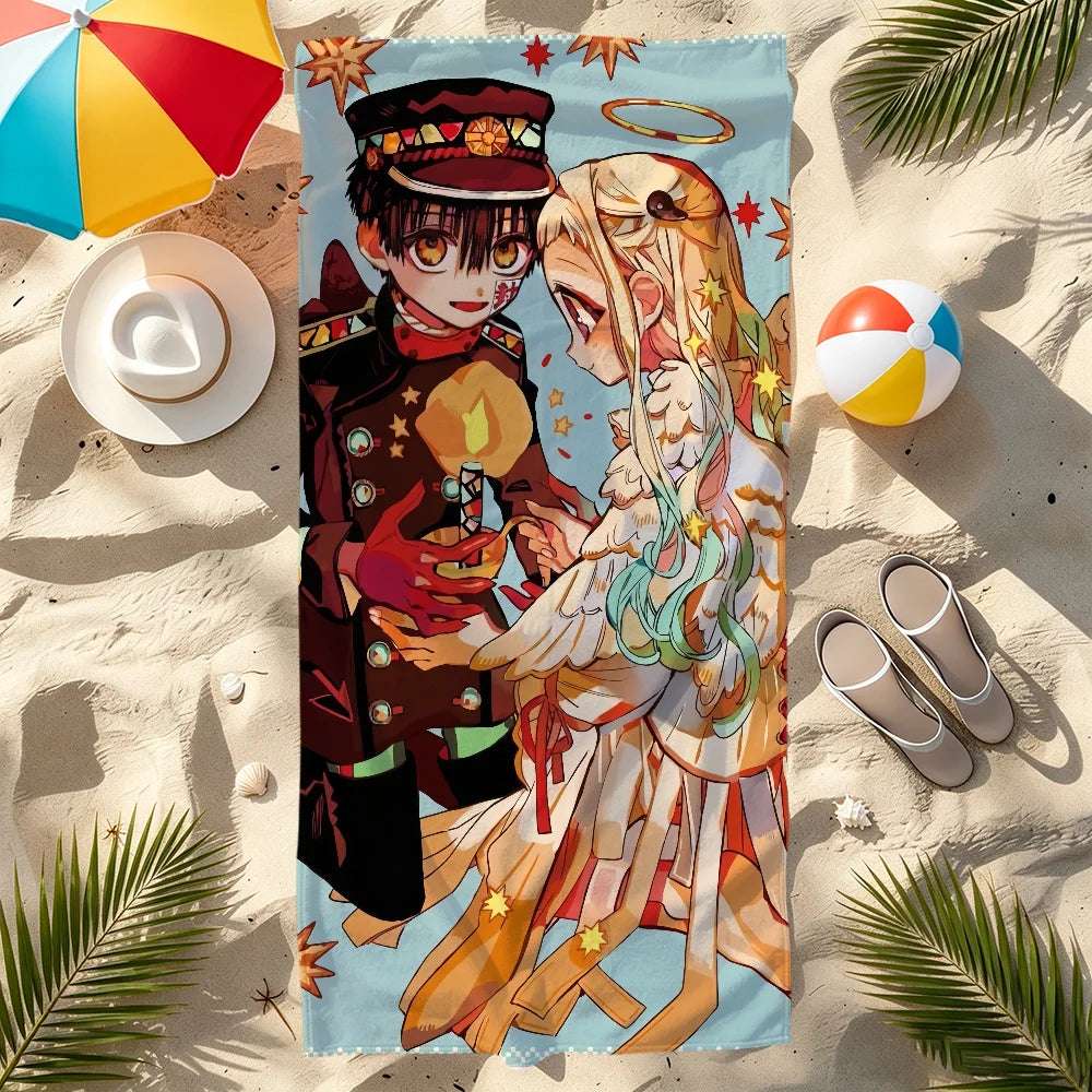 Hanako Kun Quick-Dry Microfiber Beach Towel | 11 Sizes Microfiber Beach Towel Peaceful Pleasures Health and Wellness