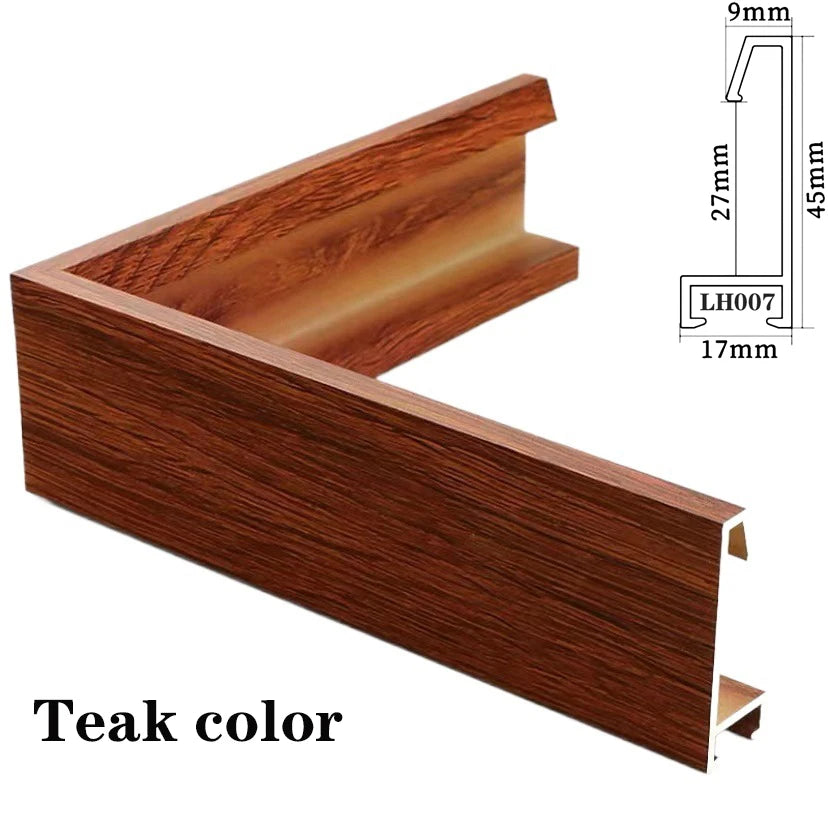 Customized Metal Picture Frame, Canvas Painting Frame, Floating Paintings Frame, DIY Aluminum Alloy, 7 Colors Available Peaceful Pleasures Health and Wellness teak color CUSTOM China Mainland