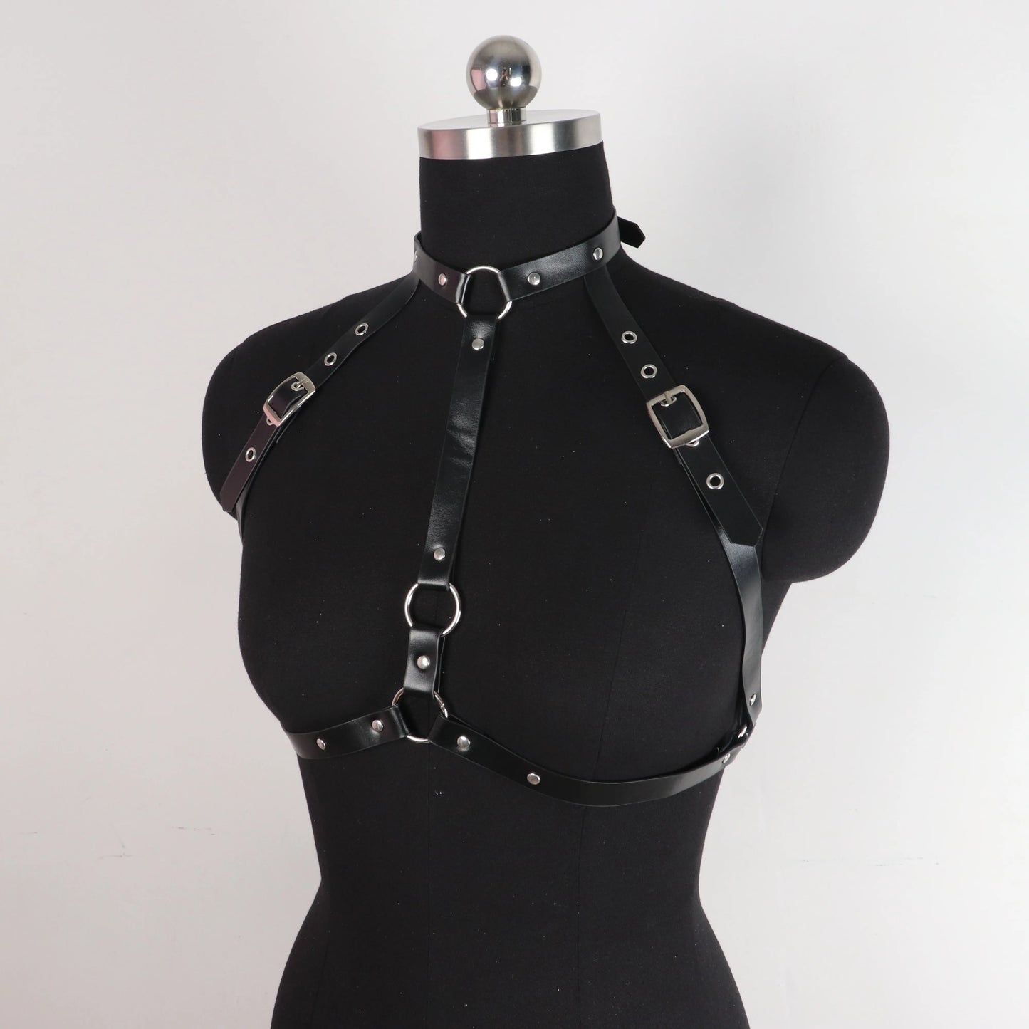 Fashion Trend Belt Women Red Gothic Handmade PU Leather Harness Belts