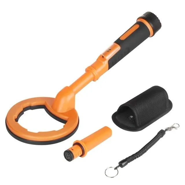 2 IN 1 Underwater Metal Detector Pulse Pinpointer Induction Diving Treasure Waterproof Metal Detector Hand Held Metal Finder Peaceful Pleasures Health and Wellness Orange