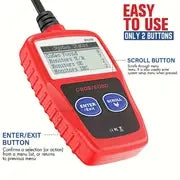 MS309 OBD2 Scanner Tool - Upgraded Version, Red and Black PVC Diagnostic Car Fault Code Reader with Advanced Check Engine Troubl Peaceful Pleasures Health and Wellness