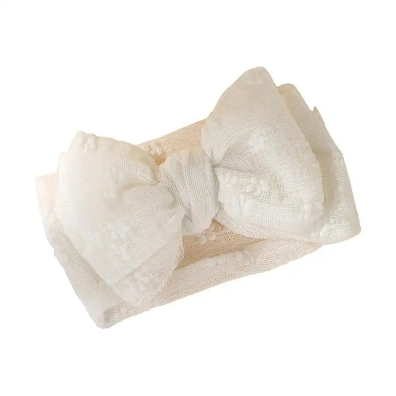 Baby Girl Lace Mesh Headband Bowknot | Soft Newborn Hair Wrap