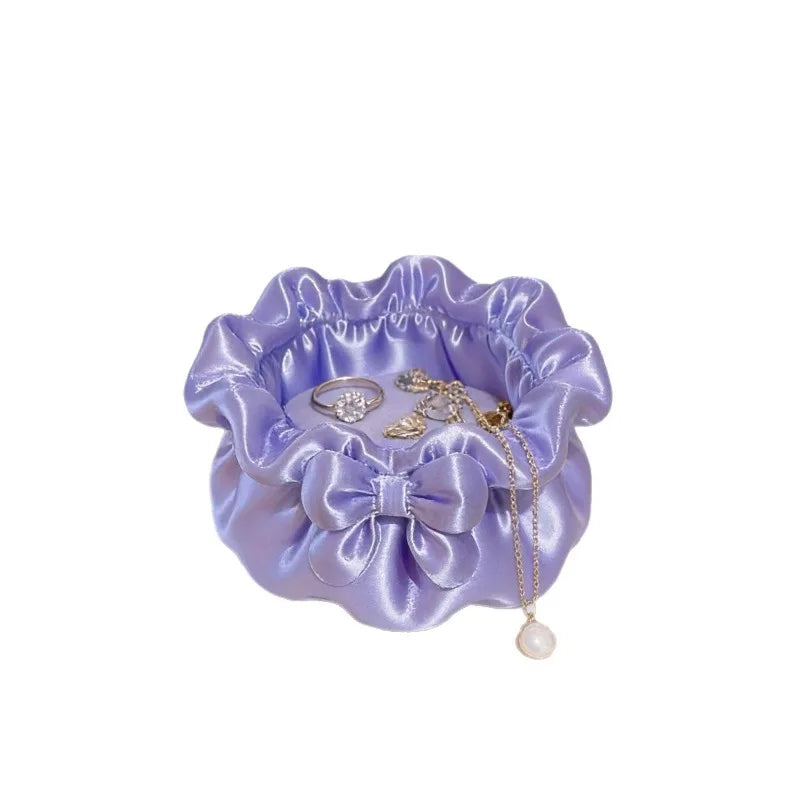 Bow-shaped 3D Printing Storage Tray INS Lolita-style Princess Dress Makeup Brush Pen Holder Desktop Cosmetic Jewelry Storage Box Peaceful Pleasures Health and Wellness