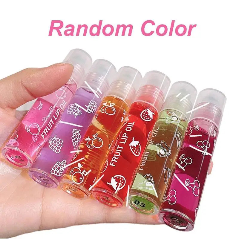 Roll-On Fruit Essence Lip Gloss Oil – Moisturizing Mirror Finish