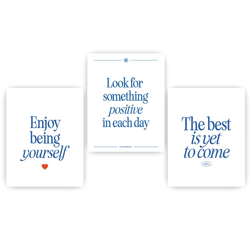 Minimalist Blue Inspirational Quote Canvas Wall Art | Nordic Print Canvas Wall Art Peaceful Pleasures Health and Wellness 01 15x20cm No Frame China Mainland