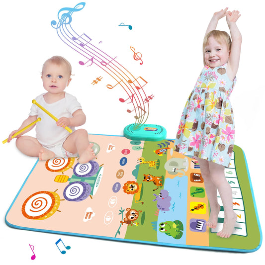 80x50cm Music Play Mat Kids Toddlers Floor Piano Keyboard Drum Toys Peaceful Pleasures Health and Wellness