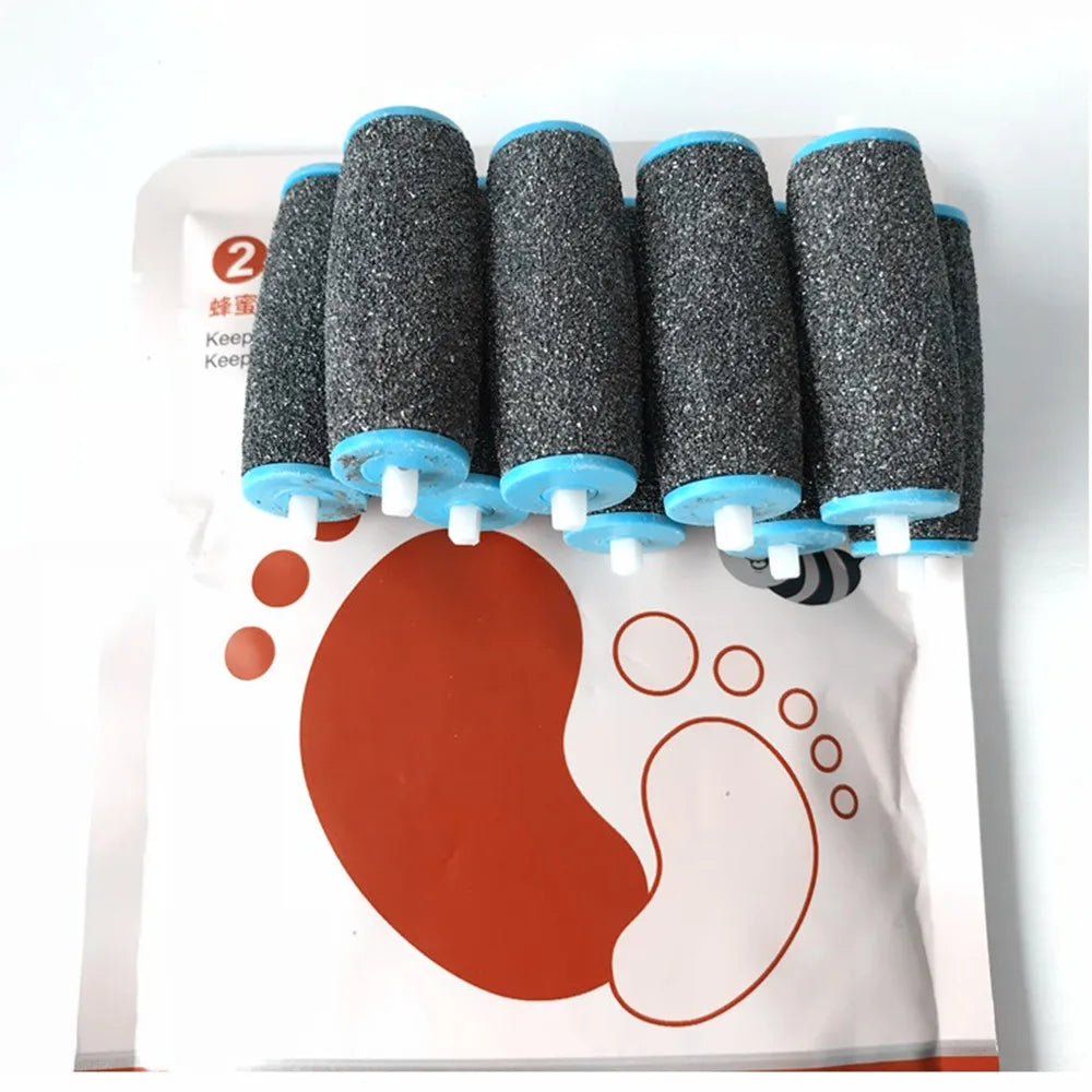 10-Pack Foot File Replacement Rollers – Dead Skin Callus Remover