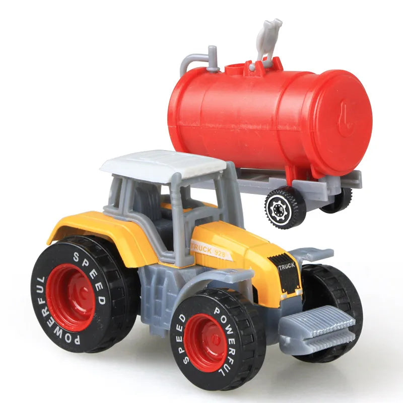 Diecast Farm Vehicles Mini Car Model Engineering Tractor Toys Kids
