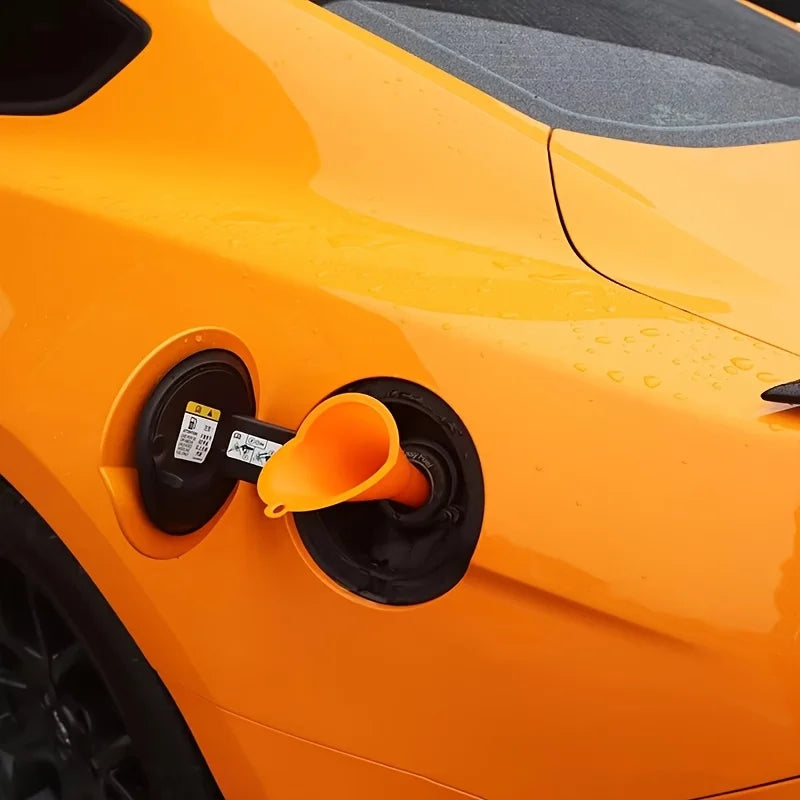 Car Long Stem Funnel Oil Fuel Filling Tools Anti-splash Plastic
