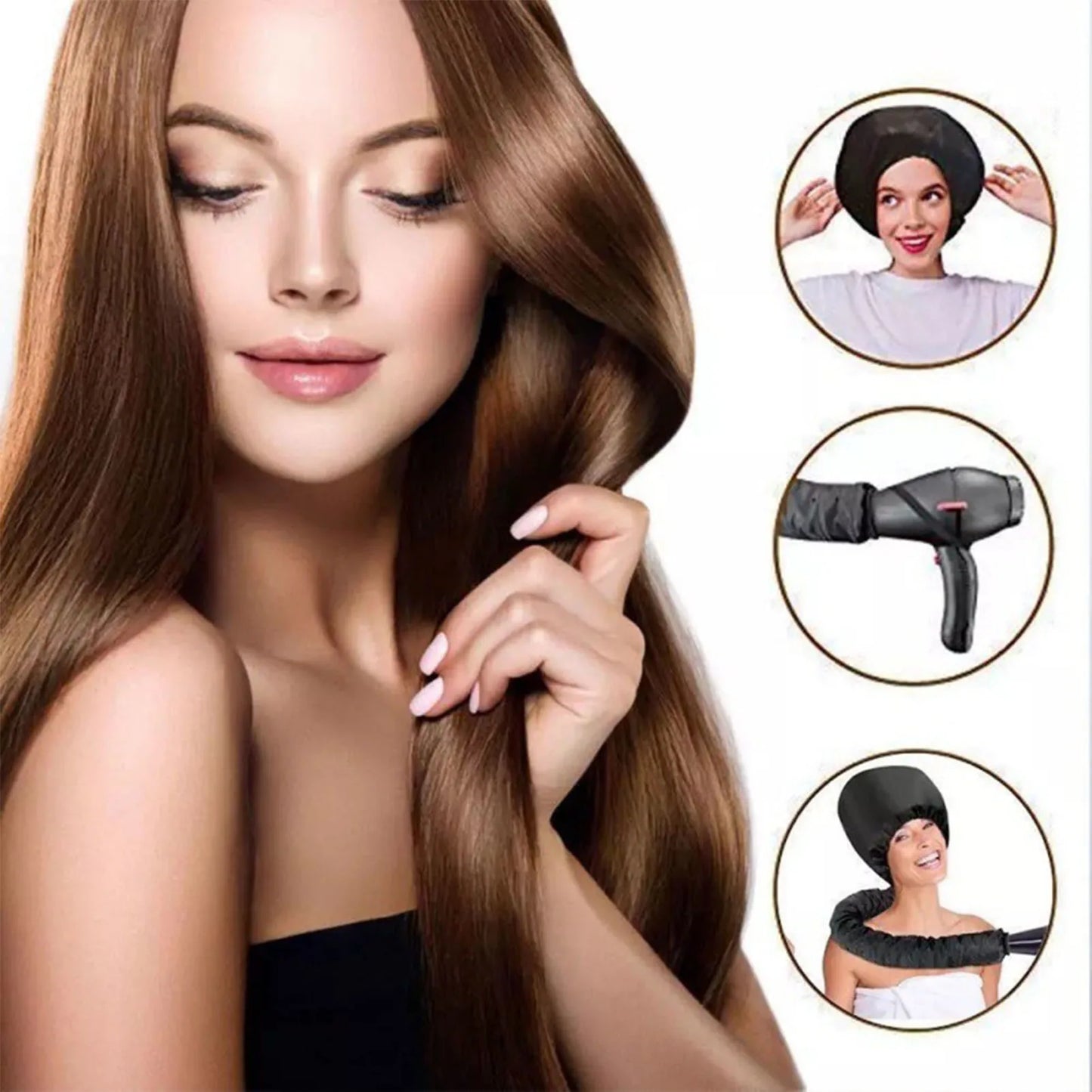 Heated Hood Hair Steamer Cap – Adjustable SPA Dryer Cap