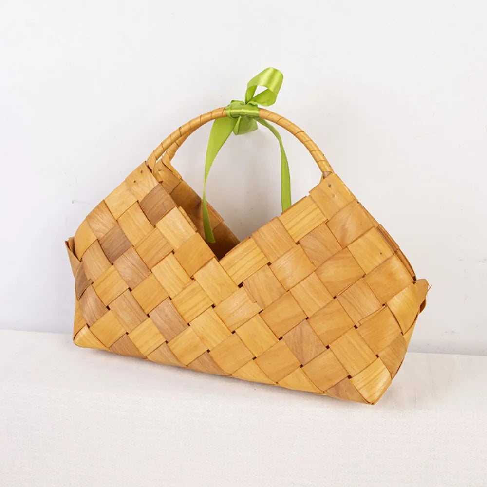 Durable Handmade Flower Pots Handheld Foldable Hanging Baskets DIY MultiSize Vegetable Basket Outside Peaceful Pleasures Health and Wellness Type A